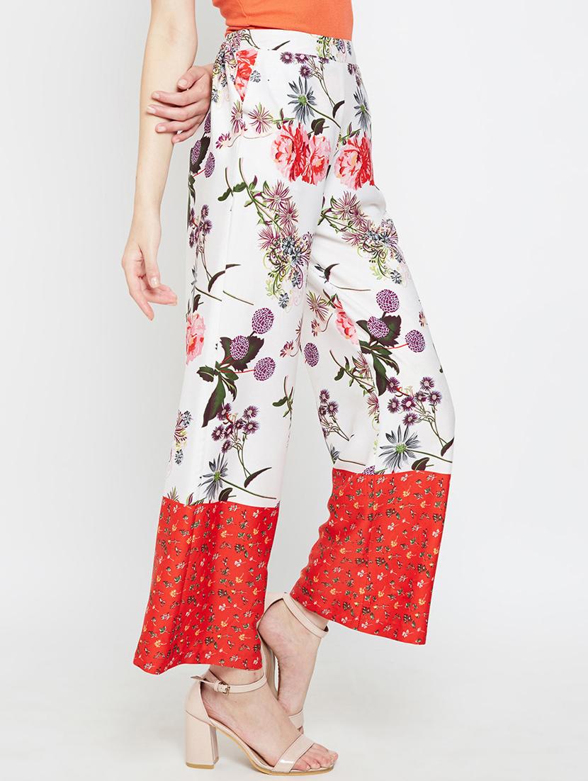 high rise floral wide leg trouser - 16332802 - Zoom Image - 2