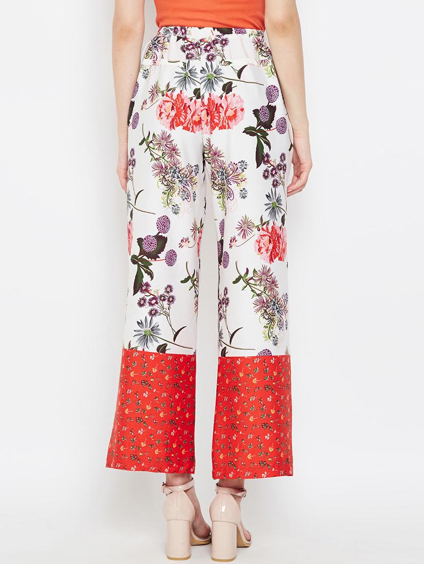 high rise floral wide leg trouser - 16332802 - Zoom Image - 3