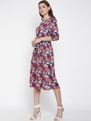 tie front button up aline dress - 16332847 - Standard Image - 4