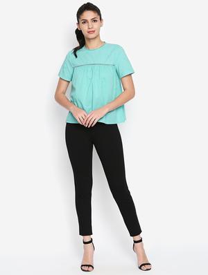 lace trim embroidered top - 16333031 - Standard Image - 4