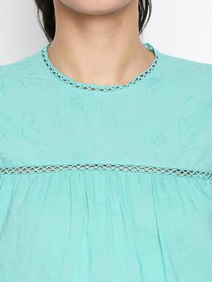 lace trim embroidered top - 16333031 - Standard Image - 5