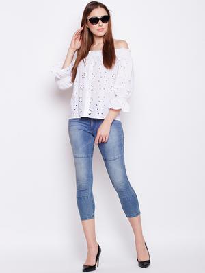 button up schiffli top - 16333048 - Standard Image - 4