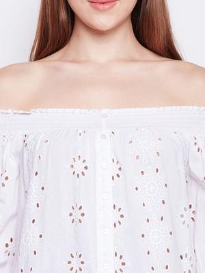 button up schiffli top - 16333048 - Standard Image - 5