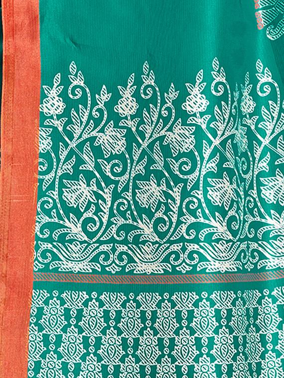 foil printed saree with blouse - 16333796 - Zoom Image - 3