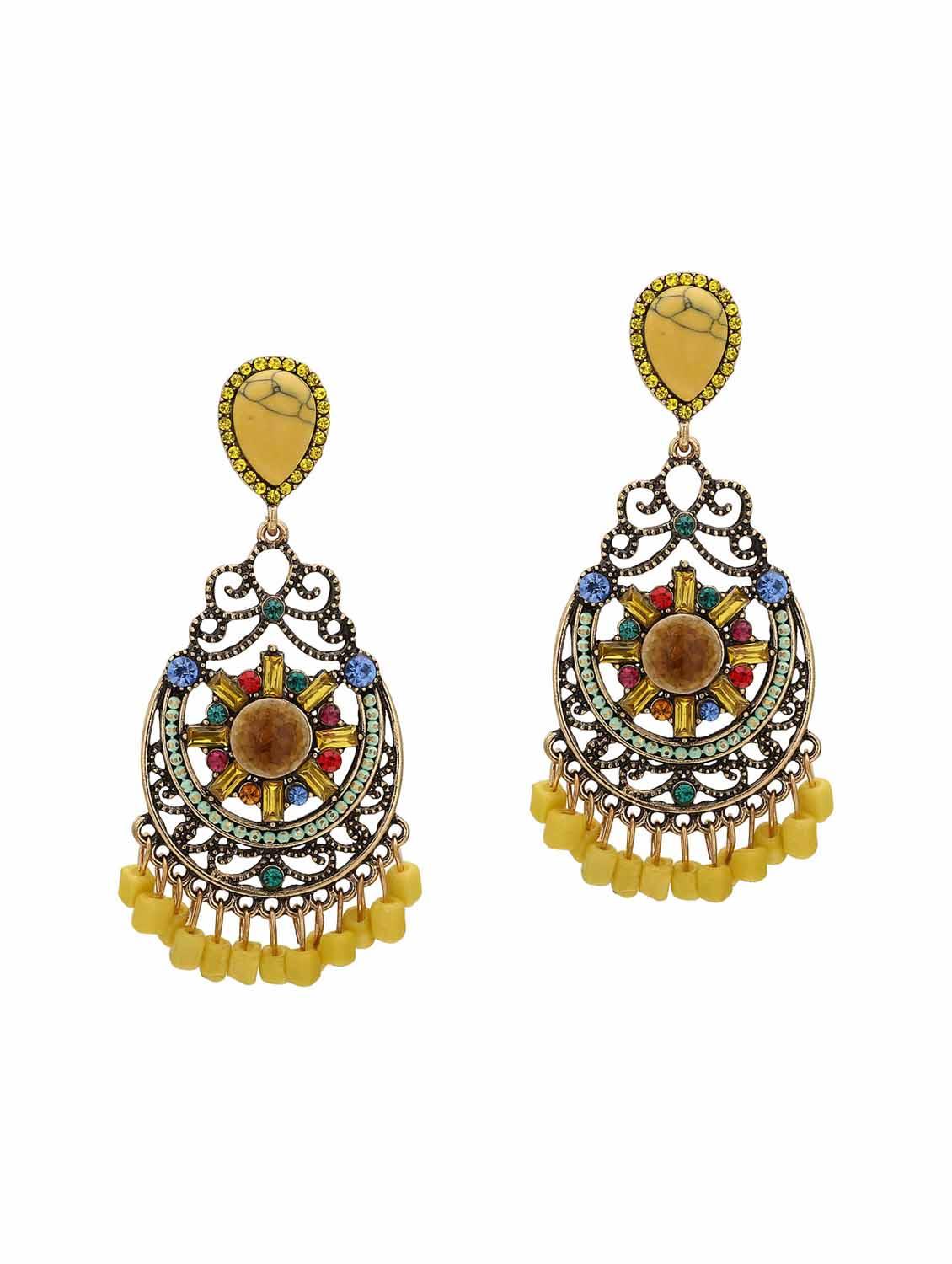 yellow zinc drop earring - 16333986 - Zoom Image - 2