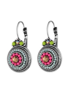 multi colored zinc drop earring - 16333991 - Standard Image - 2