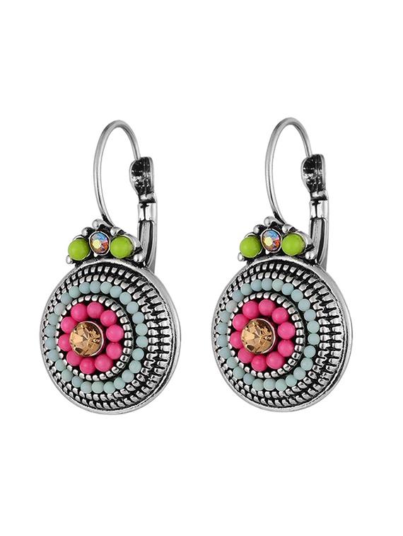 multi colored zinc drop earring - 16333991 - Zoom Image - 2