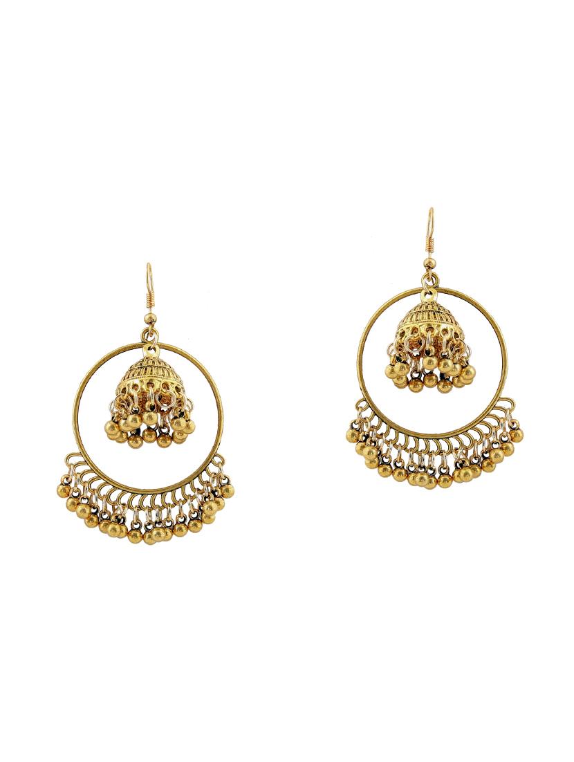 gold zinc drop earring - 16334004 - Zoom Image - 2