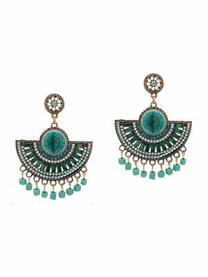 blue zinc drop earring - 16334008 - Standard Image - 2
