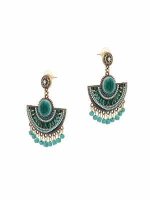 blue zinc drop earring - 16334008 - Standard Image - 3