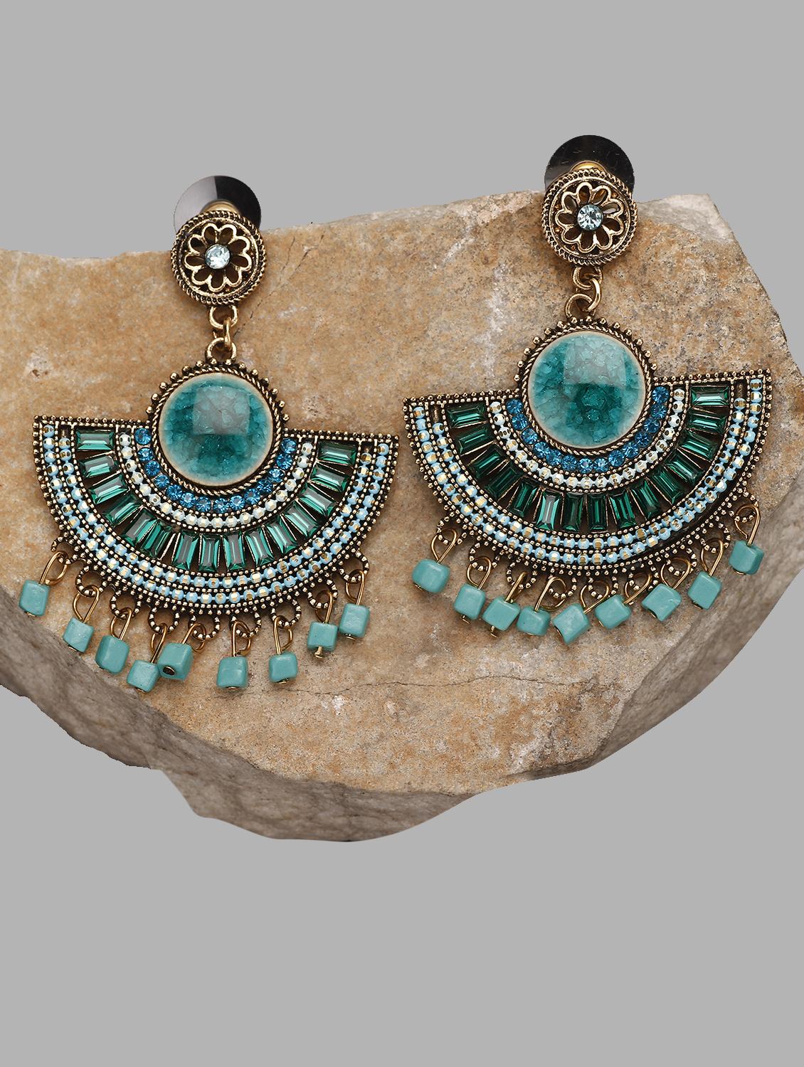 blue zinc drop earring - 16334008 - Zoom Image - 1