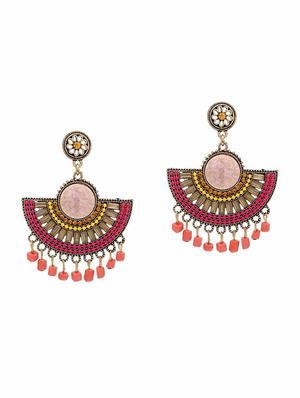 purple zinc drop earring - 16334009 - Standard Image - 2