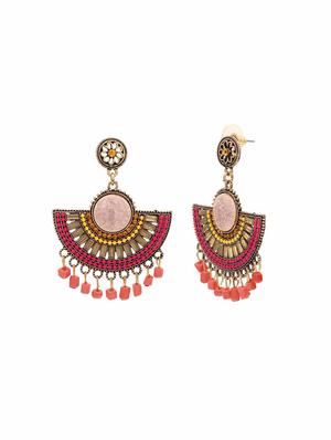 purple zinc drop earring - 16334009 - Standard Image - 3