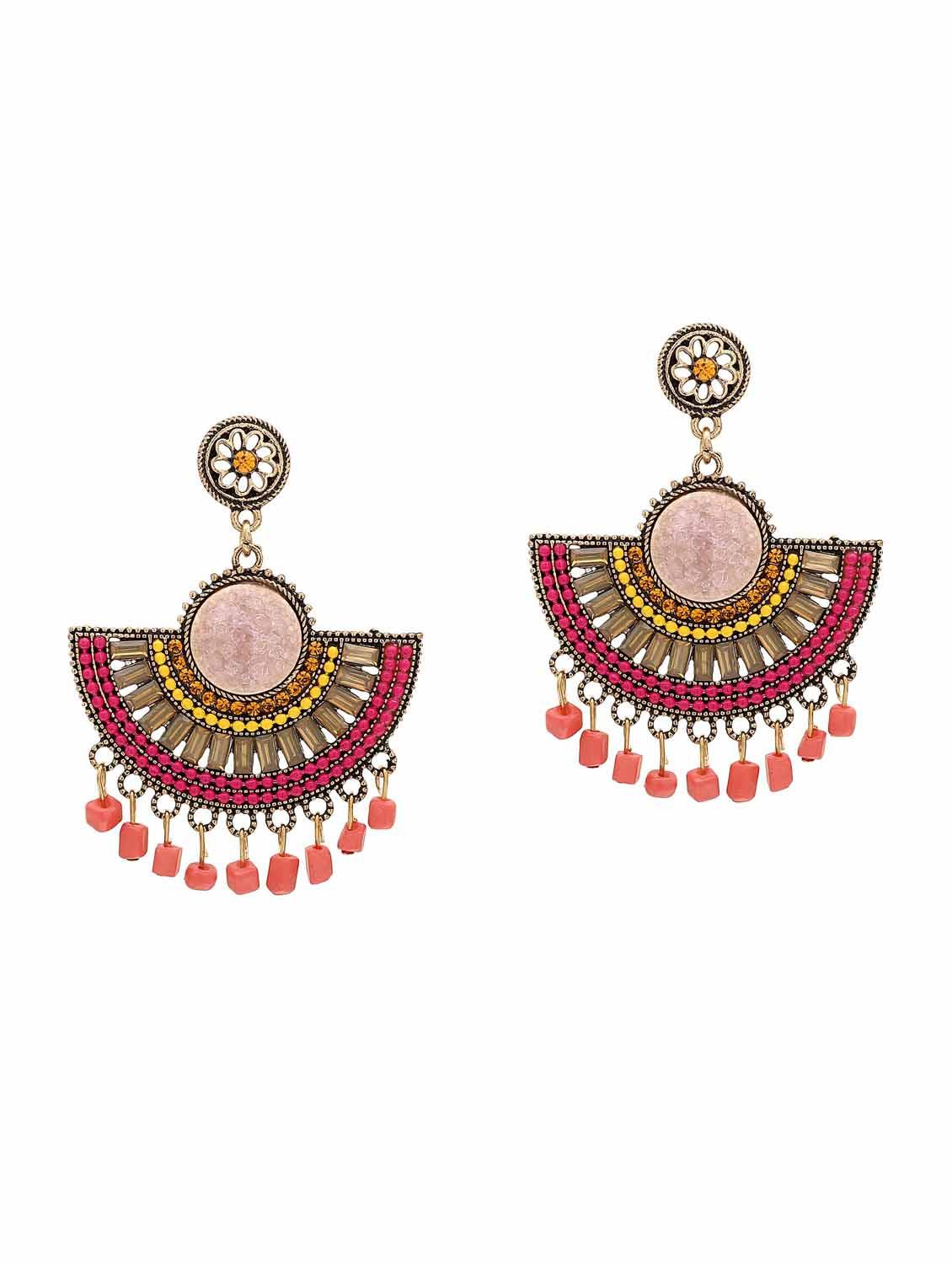 purple zinc drop earring - 16334009 - Zoom Image - 2