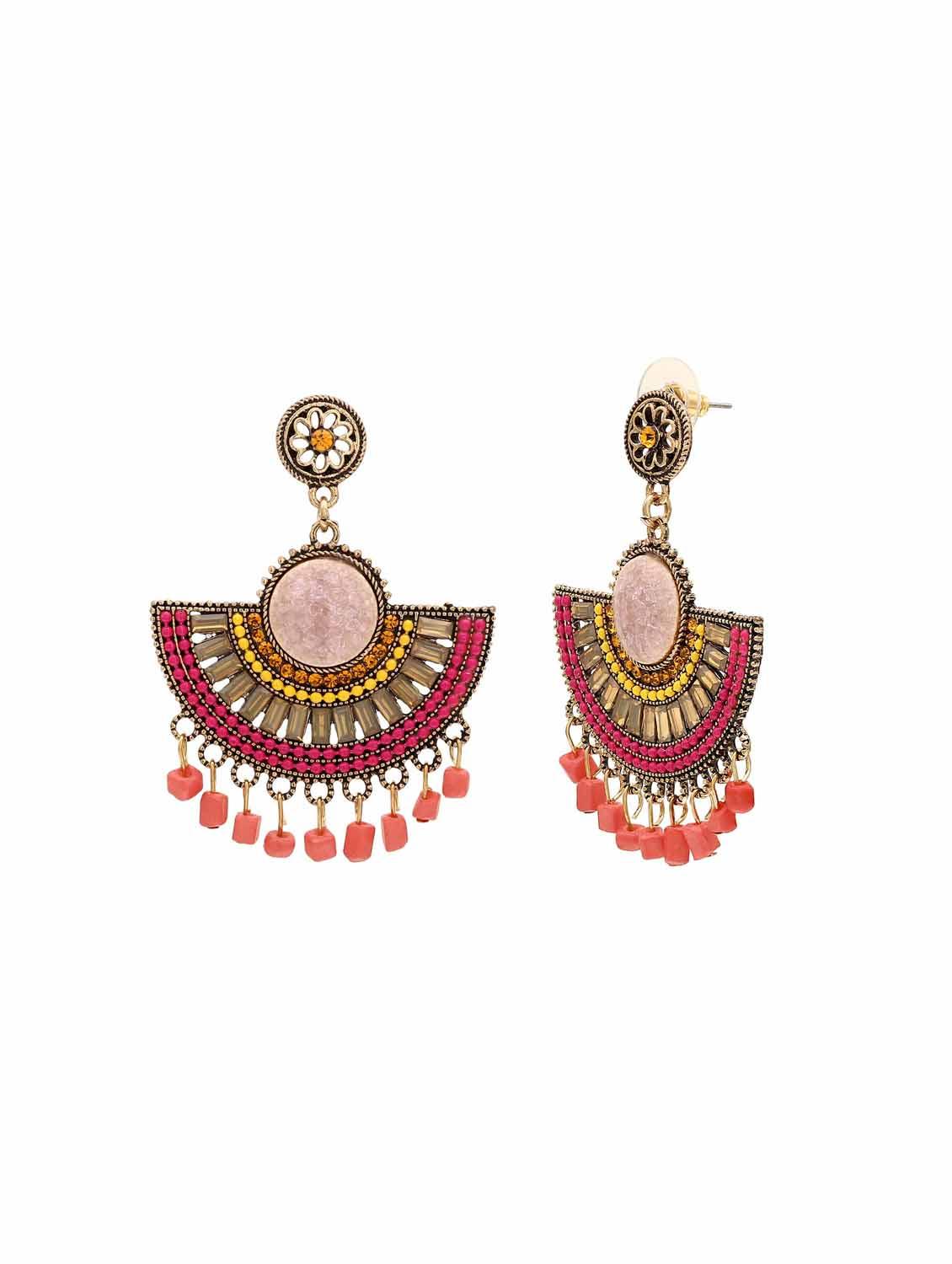 purple zinc drop earring - 16334009 - Zoom Image - 3
