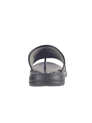 black leatherette slip on sandals - 16334034 - Standard Image - 3