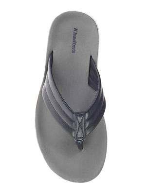 navy leatherette toe separator slippers - 16334056 - Standard Image - 4