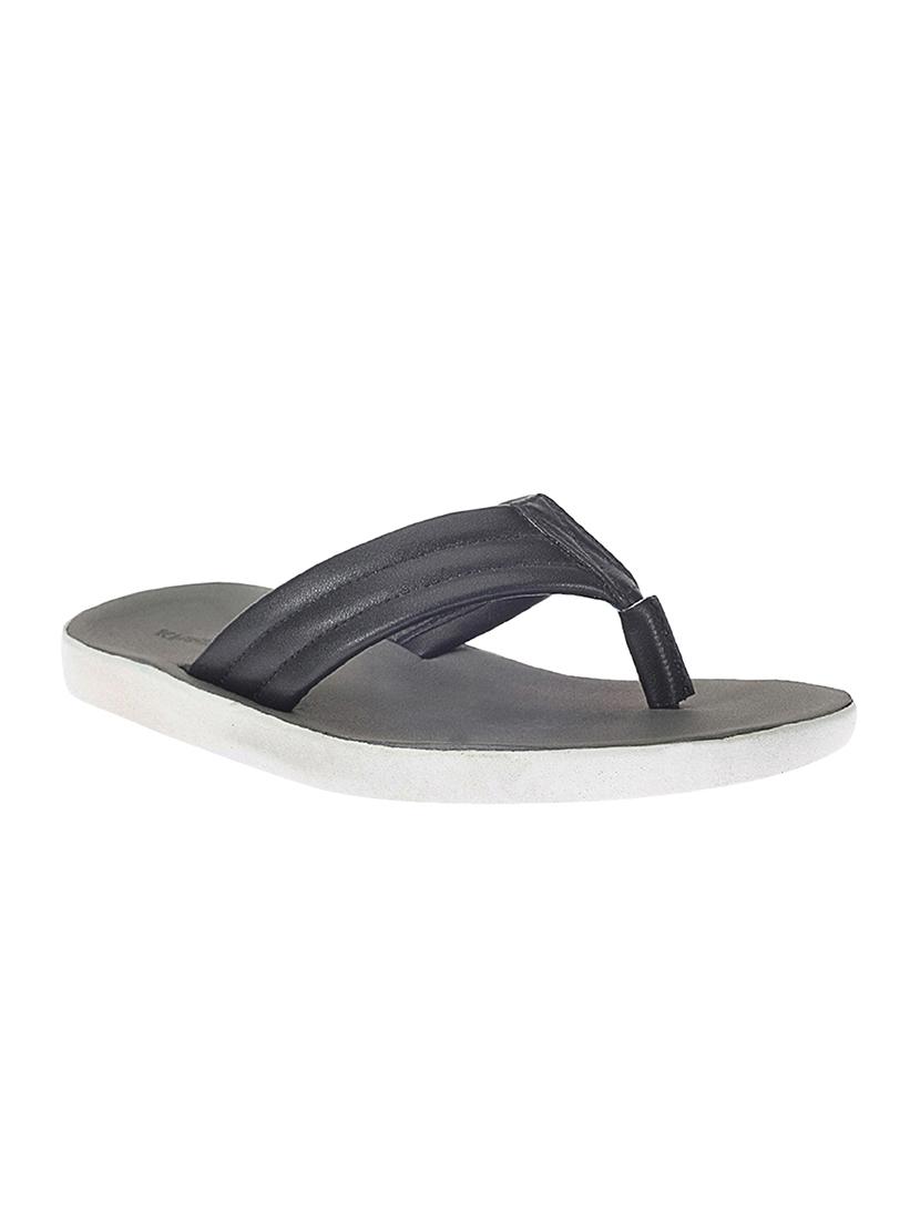 navy leatherette toe separator slippers - 16334056 - Zoom Image - 1