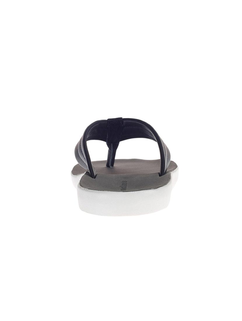 navy leatherette toe separator slippers - 16334056 - Zoom Image - 3