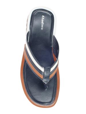 blue leatherette toe separator slippers - 16334061 - Standard Image - 4