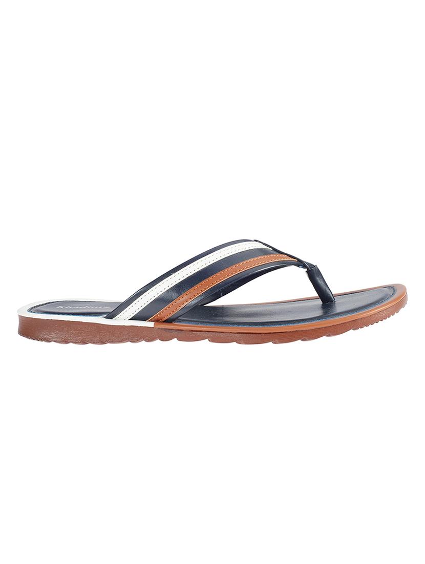 blue leatherette toe separator slippers - 16334061 - Zoom Image - 2