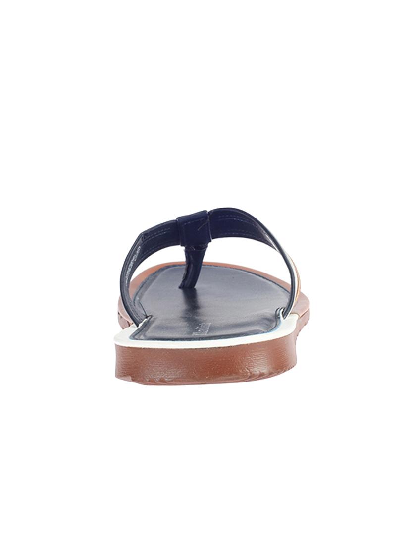 blue leatherette toe separator slippers - 16334061 - Zoom Image - 3