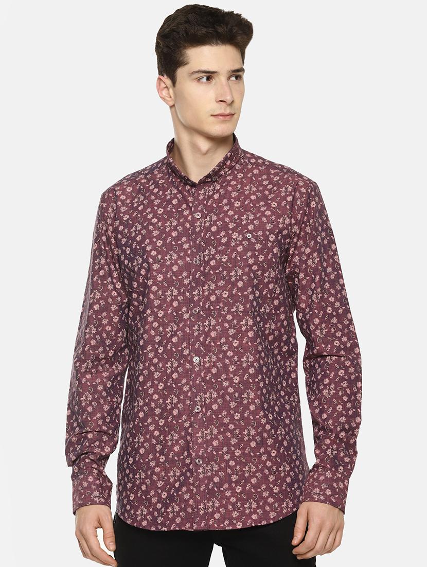 pink floral print casual shirt - 16334673 - Zoom Image - 1