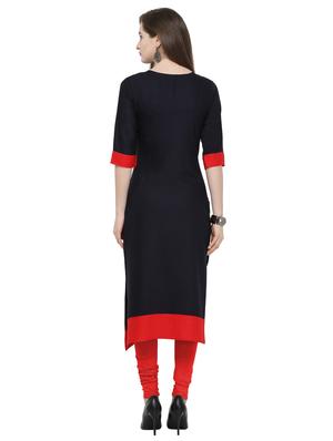color block straight kurta - 16334904 - Standard Image - 3