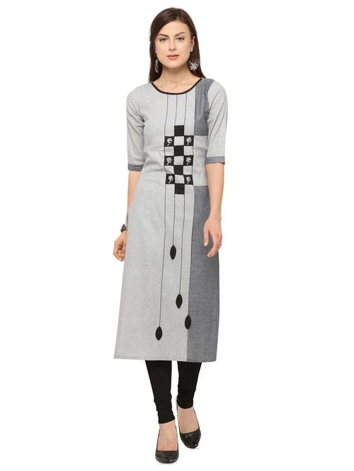 checkered straight kurta - 16334911 - Standard Image - 1