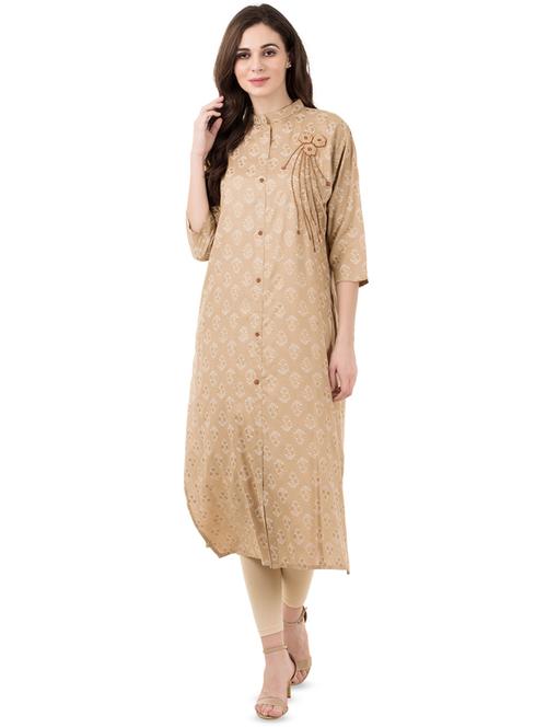 block print straight kurta - 16335681 - Standard Image - 1