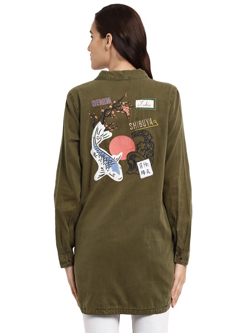 quirky embroidered long sleeved shirt - 16336449 - Zoom Image - 3