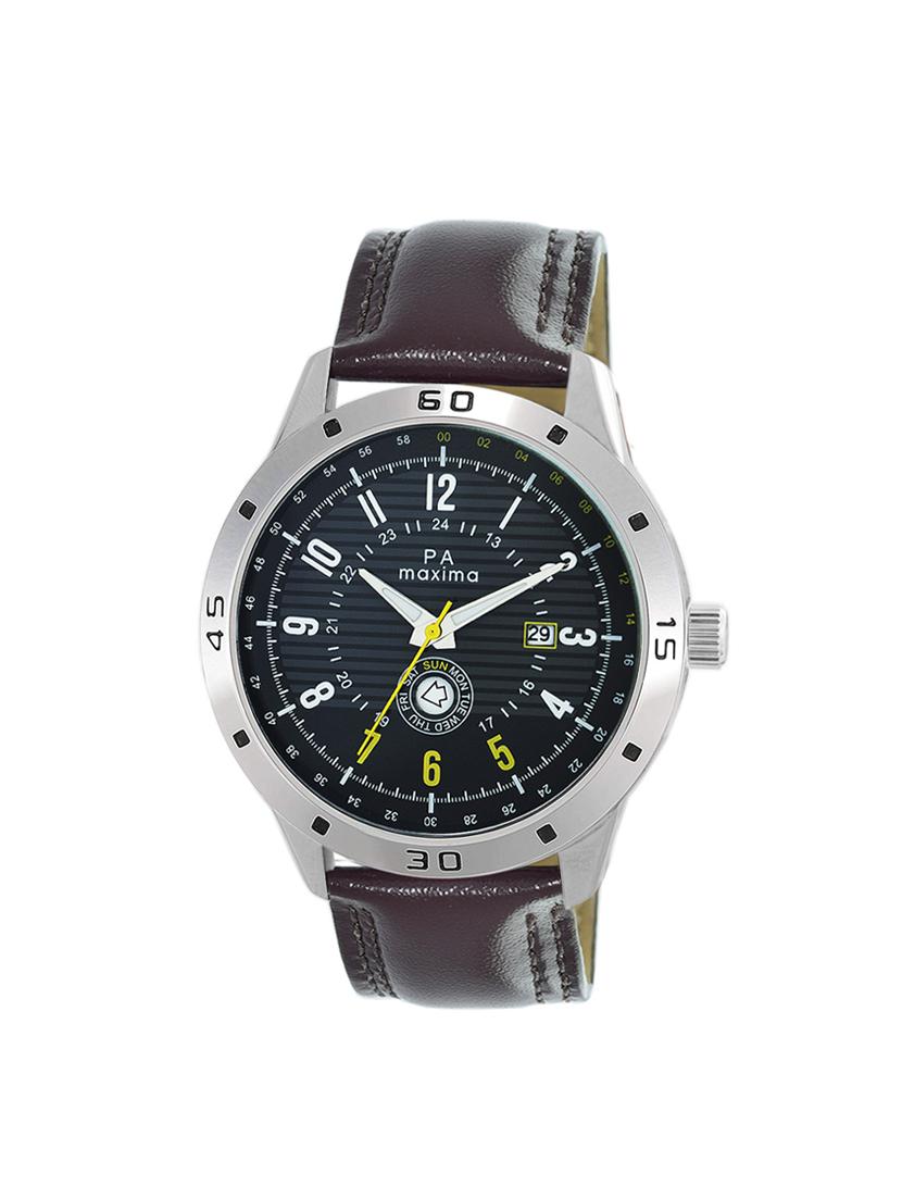 maxima black dial analog watch for men - o-52021lmgi - 16337272 - Zoom Image - 1