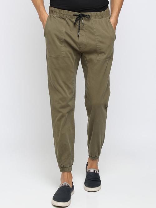 green solid jogger - 16337293 - Very Small Image - 1
