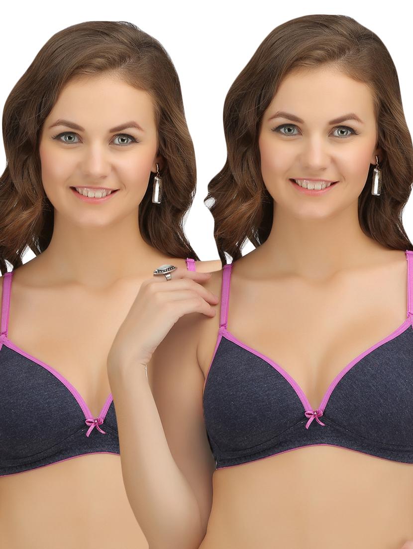 set of 2 bow patch t-shirt bra - 16337649 - Zoom Image - 1