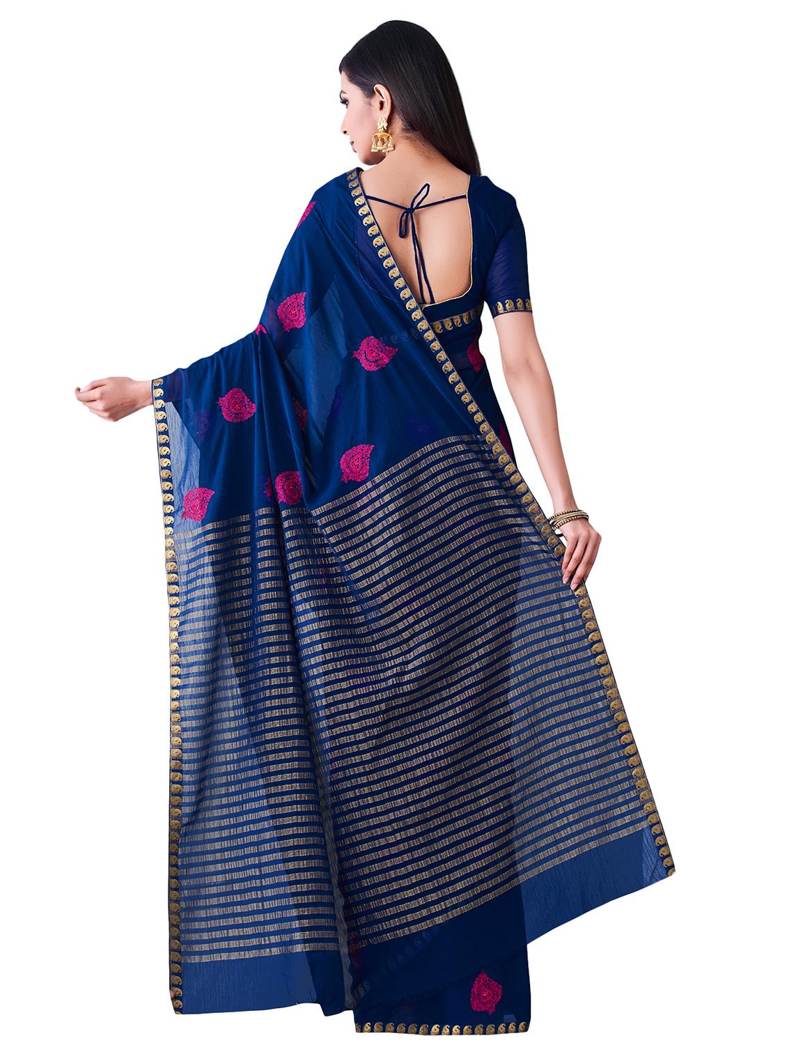 paisley banarasi saree with blouse - 16338112 - Zoom Image - 2
