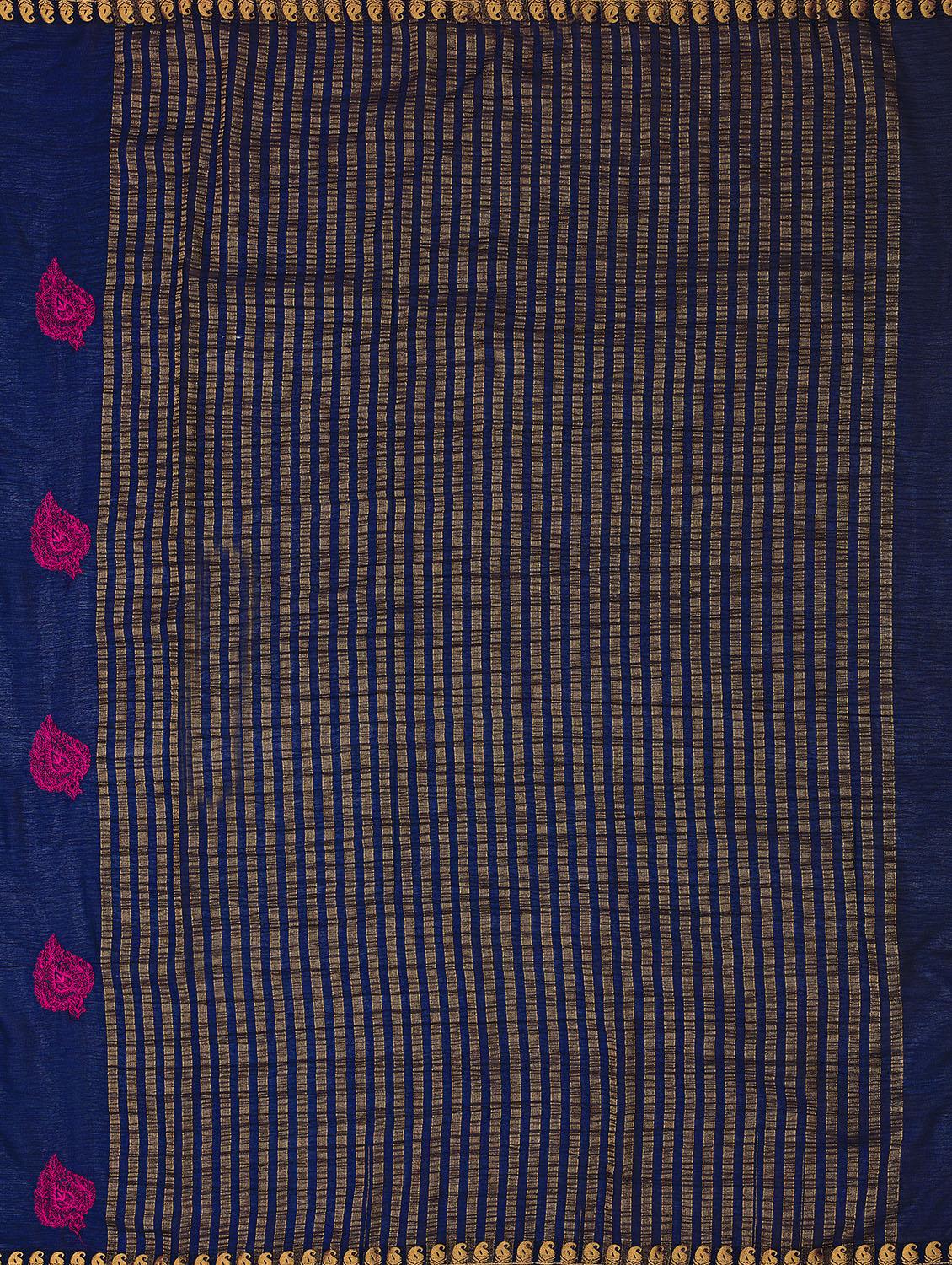 paisley banarasi saree with blouse - 16338112 - Zoom Image - 4