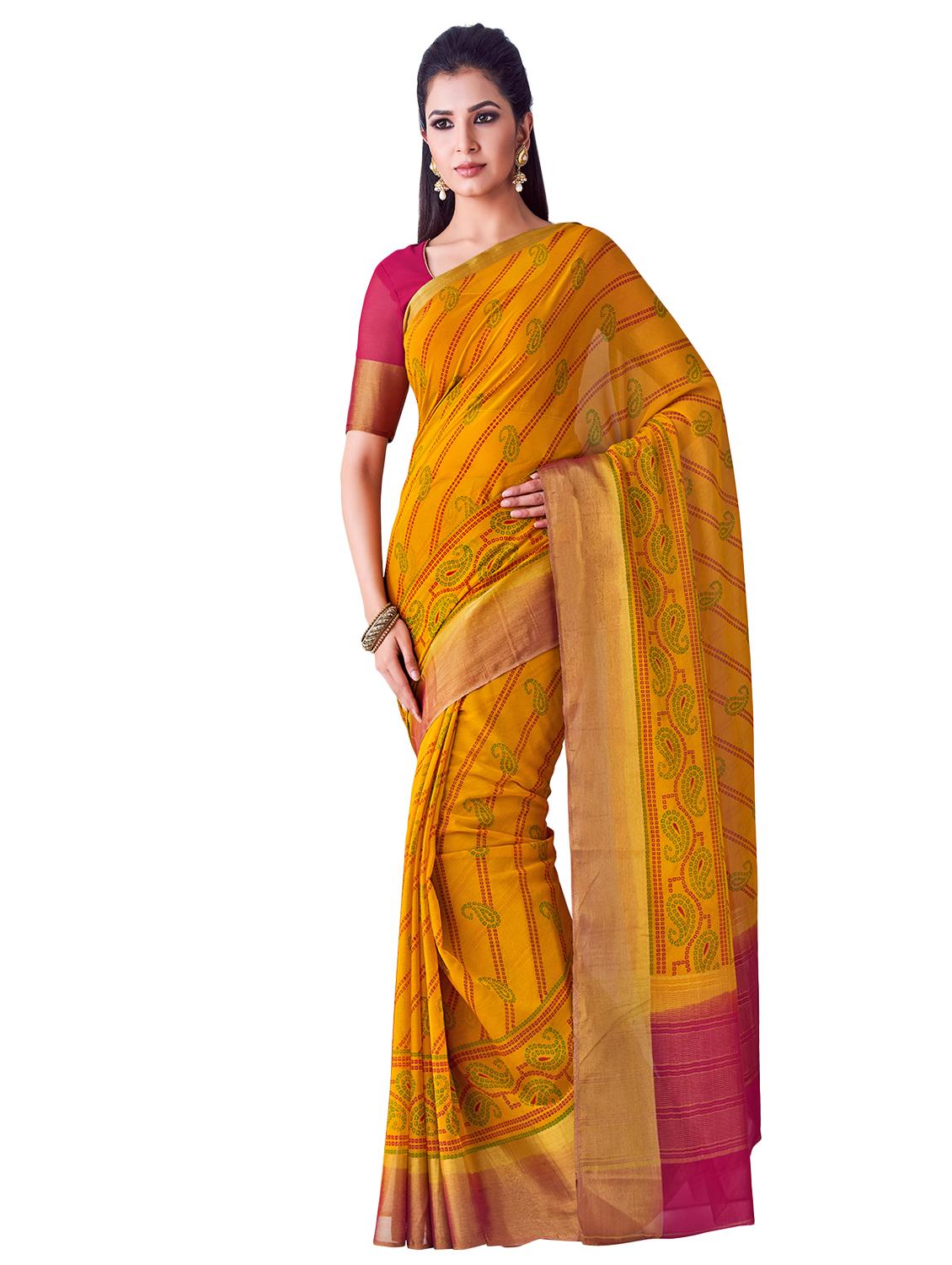 paisley banarasi saree with blouse - 16338460 - Zoom Image - 1