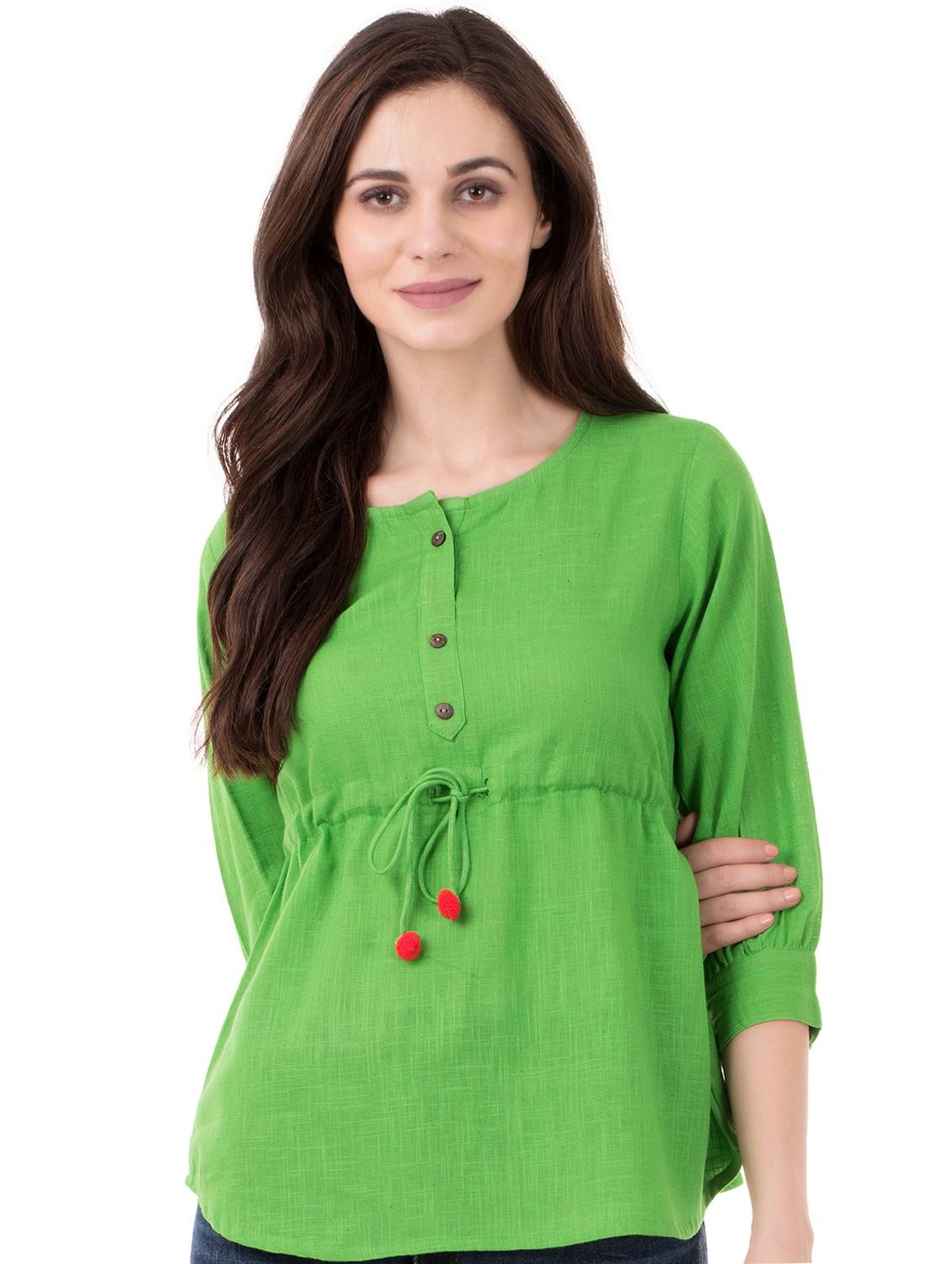 pom-pom detail drawstring top - 16339718 - Zoom Image - 1