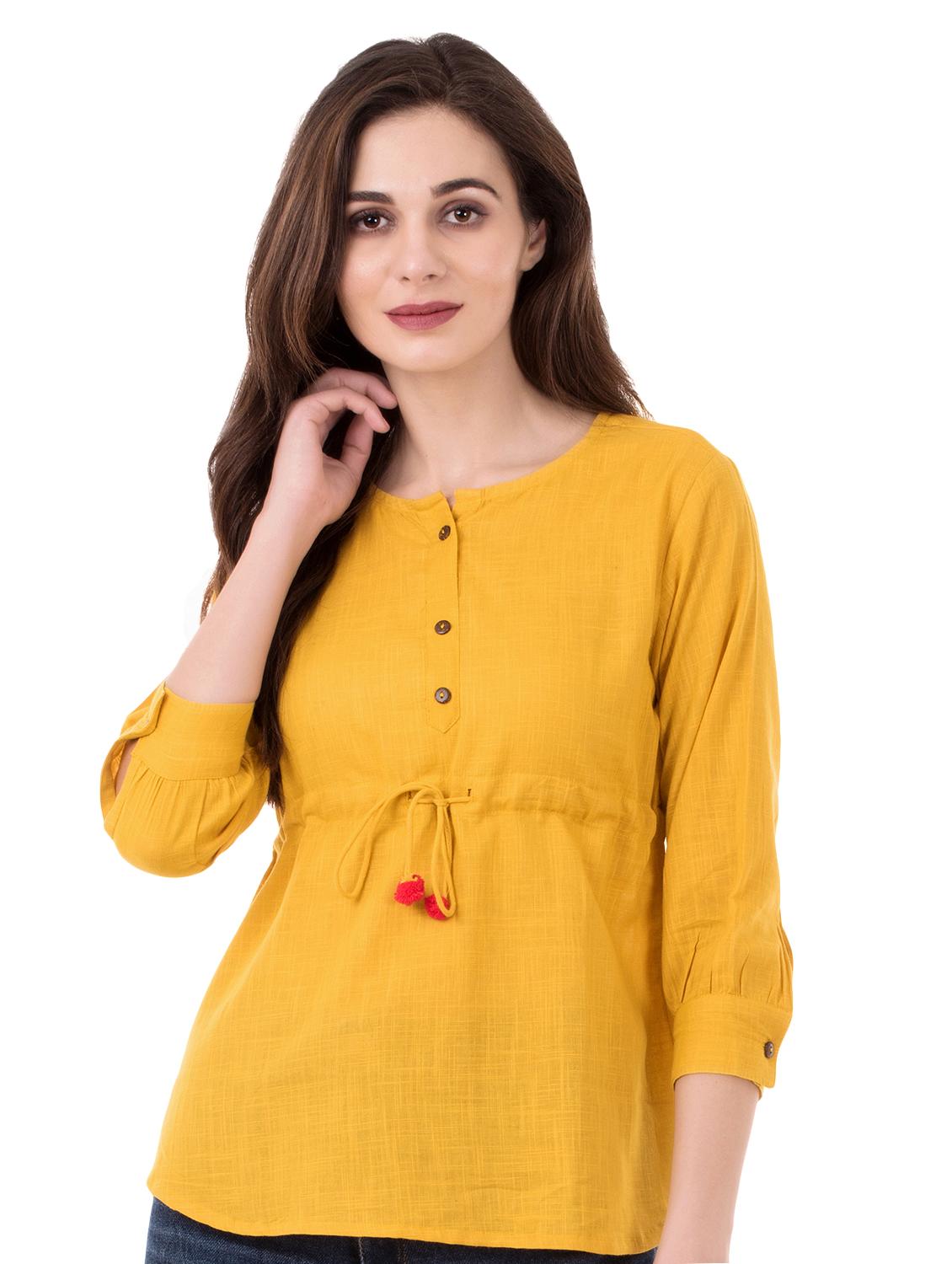 pom-pom detail drawstring top - 16339720 - Zoom Image - 1