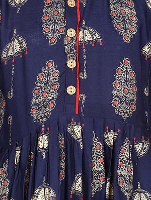 blue cotton regular kurti - 16340753 - Standard Image - 3