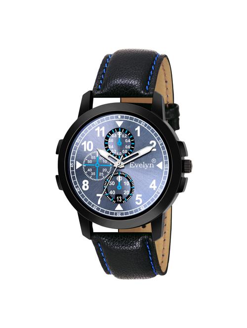 evelyn leather strap analog wrist watch for mens & boys eve-763 - 16340840 - Standard Image - 1