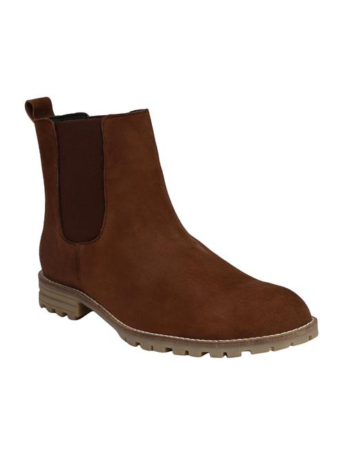 brown suede high ankle boots - 16341450 - Standard Image - 1