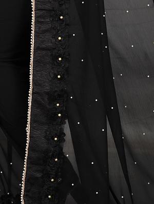 pearl embellished saree with blouse - 16341605 - Standard Image - 4