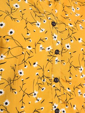 button detail floral a-line dress - 16341979 - Standard Image - 6