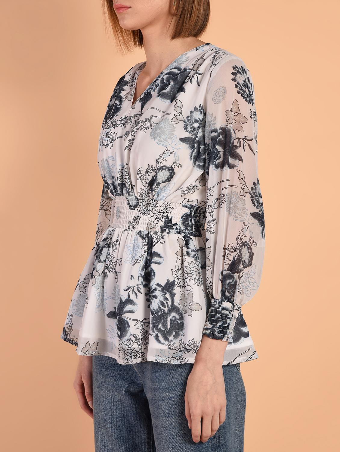 smocked detail floral top - 16342207 - Zoom Image - 5