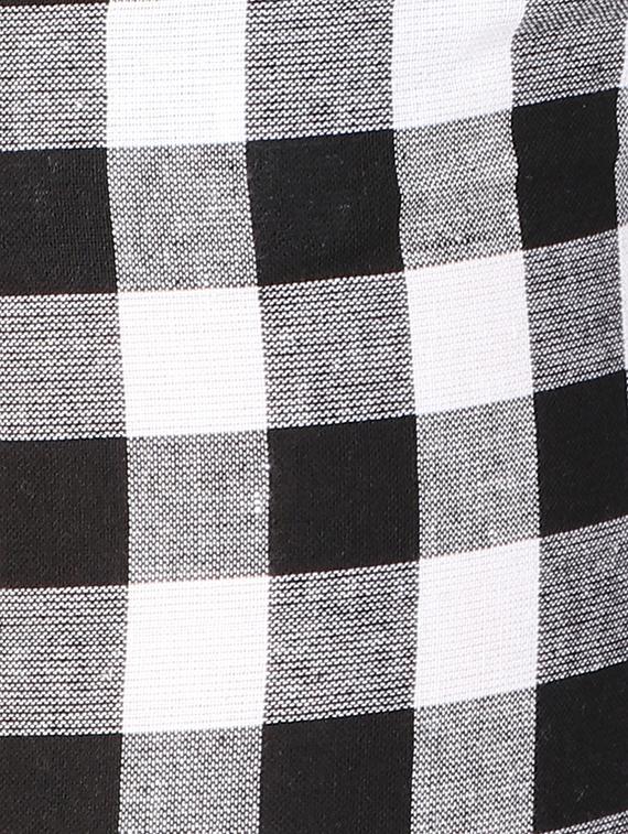 high rise checkered trouser - 16343482 - Zoom Image - 4