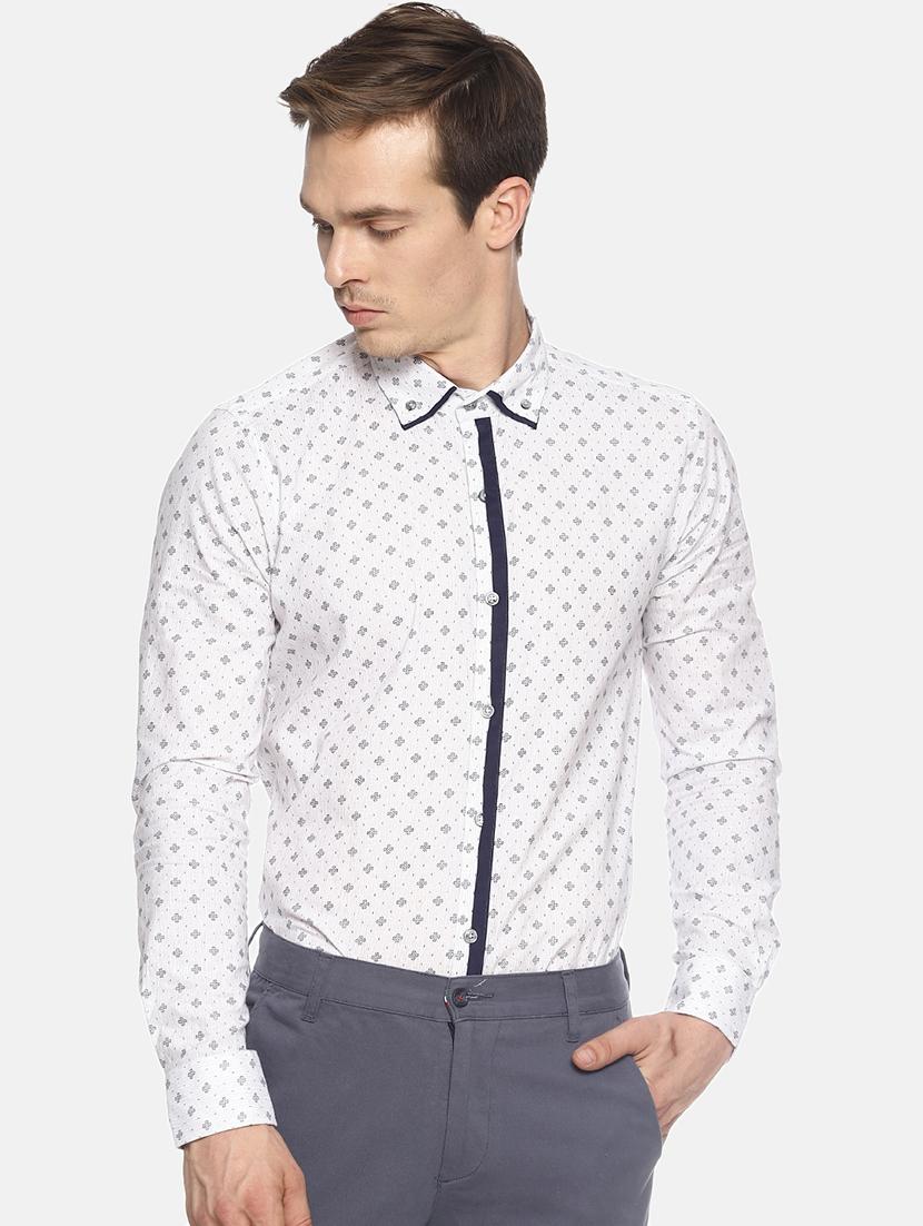 white printed casual shirt - 16343613 - Zoom Image - 1