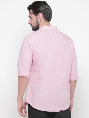 pink solid short kurta - 16345582 - Standard Image - 3