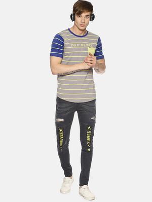 grey striped t-shirt - 16345785 - Standard Image - 4