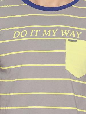 grey striped t-shirt - 16345785 - Standard Image - 5